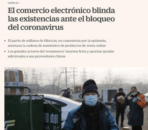 Artículo sobre el coronavirus y su impacto en ecommerce