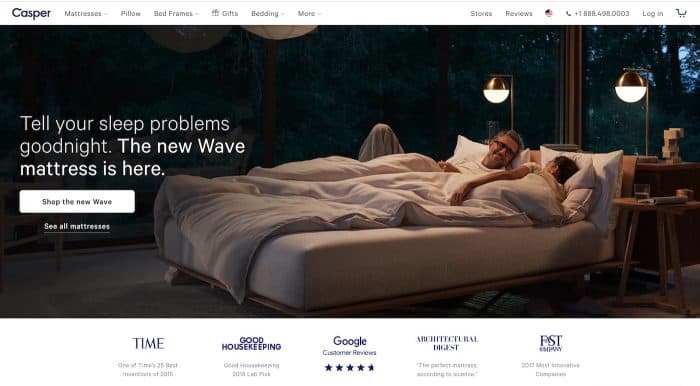 Casper - tendencias en ecommerce DNVB 2019