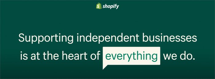 Shopify apoya a los vendedores independientes